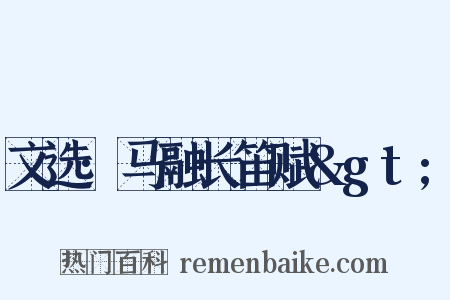 文选·马融长笛赋>是什么意思的图片